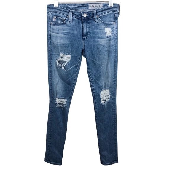 AG The Legging Ankle Super Skinny Distressed Jeans - Picture 1 of 9
